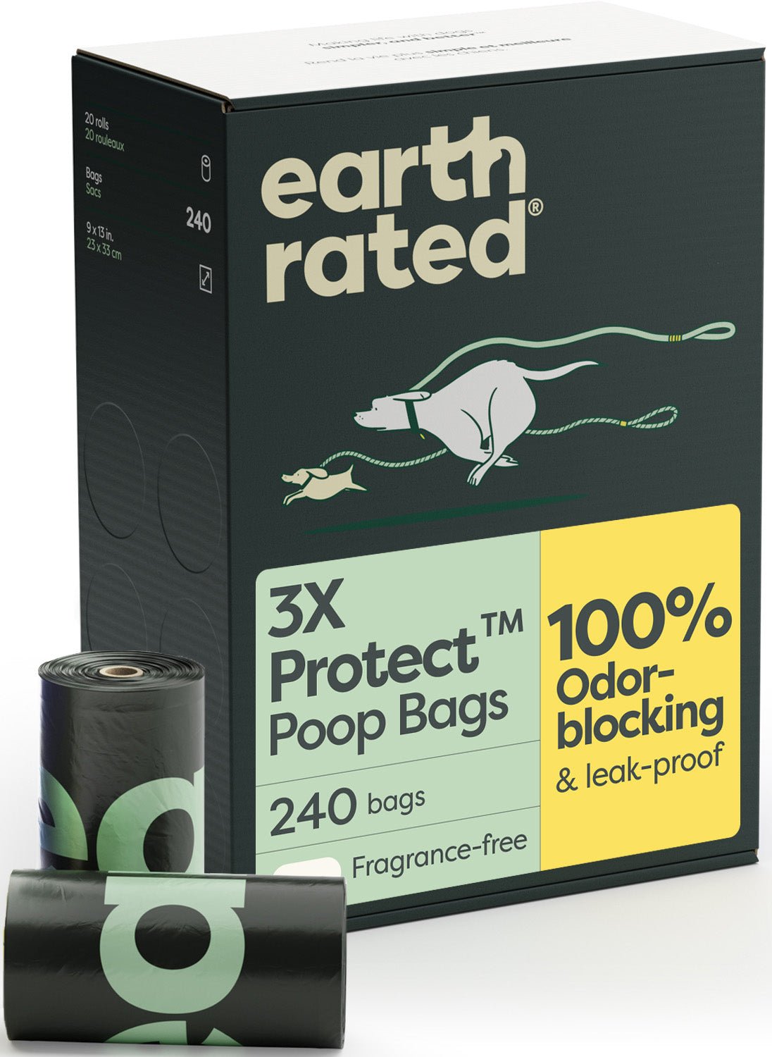 Odor-Blocking Dog Poop Bags Refill Rolls With 3X Protect Technology - 120 Bags